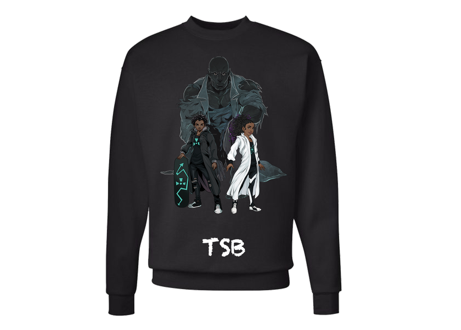 The Space Between Space Sweatshirt in Black — Backpack Comics